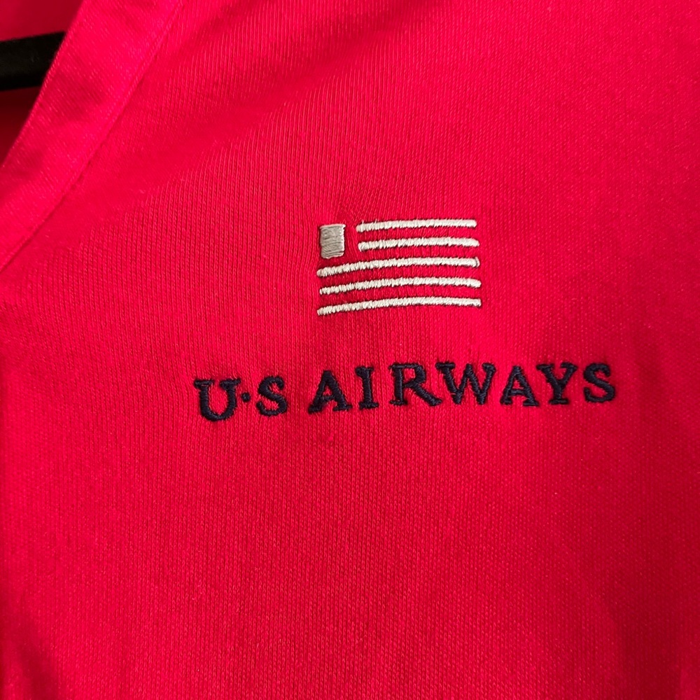 Red Ladies Medium Vintage US Airways Polo